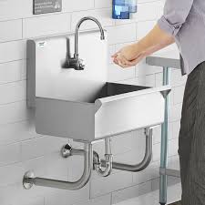 Hand Sink For 1 Wall Mounted Faucet