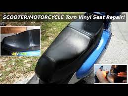 Torn Motorcycle Scooter Seat Repair