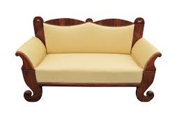 curved original biedermeier sofa from