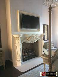 french country fireplace surround with