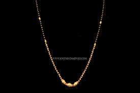 Simple 22k Gold Chain Necklace South India Jewels