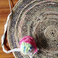 diy coil crochet s fabric rug by