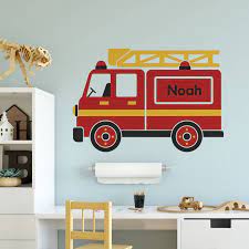 Fire Engine Wall Sticker Room Decor