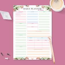 daily schedule templates