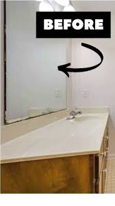 diy bathroom mirror frame