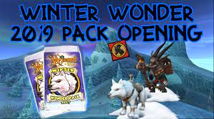 Wizard101: Winter Wonder 2019 Pack Opening Video | Search for Wolf of Winter  + Spellements - YouTube