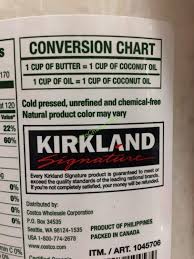 Costco 1045706 Kirkland Signature Organic Coconut Oil Ing