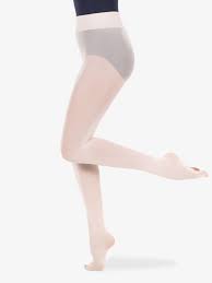 Womens Plus Size Nylon Smooth Waist Convertible Dance Tights