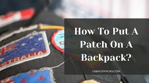 how to put a patch on a backpack us