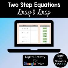 Two Step Equations Drag Drop