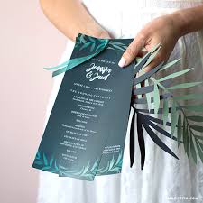 Download And Print Your Greenery Wedding Program Template