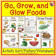 Go Glow And Grow Foods Sorting Activity Worksheet And