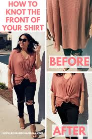 to tie a knot in your t shirts tunics