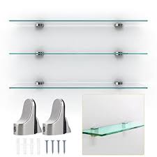 Wall Hanging Shelf Glass Clip Glass