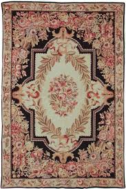 6 9 fine antique design needlepoint rug