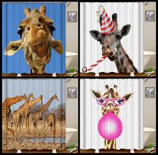 The most common giraffe bath decor material is cotton. 71 Giraffe Bathroom Decor Shower Curtain Liner Waterproof Fabric 12hook Mats Ebay