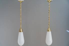 Art Deco Hanging Lamps With Original