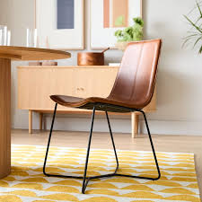 Open Box Slope Leather Dining Chair