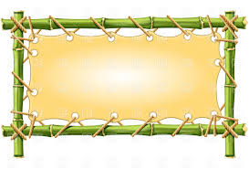 Bamboo Frame With Canvas Vector Illustration Of Borders And Frames
