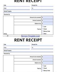 Free House Rental Invoice Rent Receipt Template Doc Car