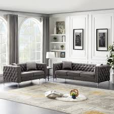 2 Piece Sectional Sofa Couch Modern