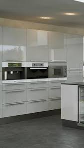 High gloss kitchen cabinets will certainly create a clean modern look and add a touch of luxury to your home. Firbeck Supergloss Light Grey High Gloss Kitchen Doors Drawers Just Click Kitchens