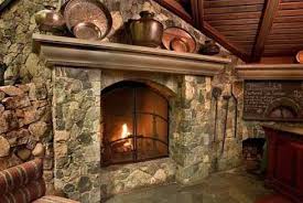 The Country Stone Corner Fireplace