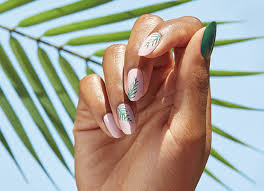 how to create palm tree nail art with