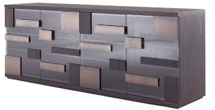 pixel glass small sideboard with 2 pair