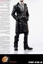 Pop Toys 1 6 Mafia Style Leather Coat