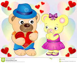 Cute Teddy Bear Love Wallpaper Stock ...
