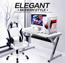 Computer desk gaming desk 138 x 67.5 x 76cm atturo pro white pc office desk. Gaming Desk For Gaming Desktop Compatible With Wide Large Table And Gamer Workstation Study Tables And Easy To Assemble Al0083 W White Buy Best Price In Qatar Doha