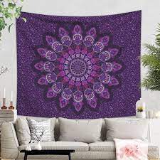 Purple Mandala Tapestry Wall Hanging