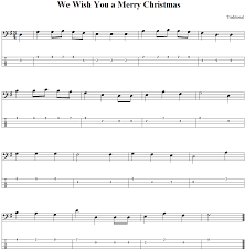 We Wish You A Merry Christmas Bass Guitar Tab And Sheet Music