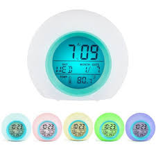 Kids Alarm Clock Wake Up Light Alarm Clock With 6 Natural Sounds 7 Auto Switch Colors For Kids Adults Walmart Com Walmart Com