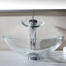 Kraus Glass Vessel Sink In Crystal