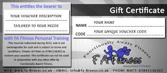 Fa Fitness Personal Training Gift Voucher Www Fa Fitness