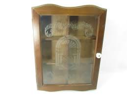 Curio Cabinet Wood Wall Cabinet Glass