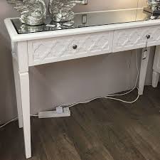 Check spelling or type a new query. Blanca White Wooden Mirror Top 2 Drawer Console Dressing Table Picture Perfect Home