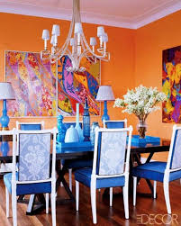 Blue And Orange Dining Rooms