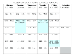 Course Timetable Template Callatishigh Info