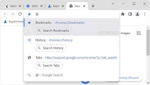 tabs searching in chrome address bar