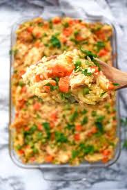 Reduce heat and simmer a few minutes or until it thickens. Creamy Chicken And Rice Casserole Recipe