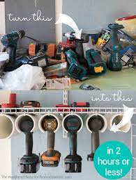 quick and easy diy power tool organizer