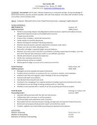 Resume Objective Accounting For Staff Accountant Position