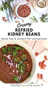 refried kidney beans recipe vegetarian