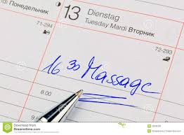Entry In The Calendar Massage Stock Photo Image Of Beauty