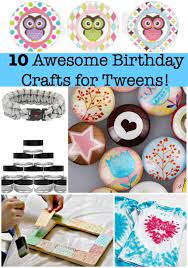 birthday party crafts for tweens