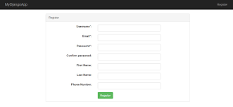 creating a registration page in django