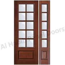 Classic Wood Door Design With Glass